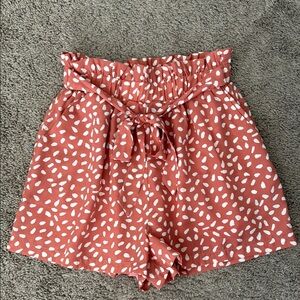 Women's Pink Patterned Shorts